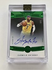 2021-22 Eminence Carmelo Anthony Lakers On Card Auto Autograph Green #d /3!