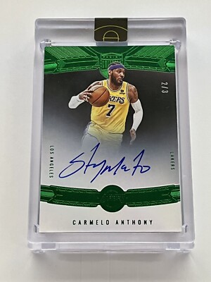 NBAカード　Carmelo Anthony auto /5 2021-22 Eminence Carmelo Anthony Lakers On Card Auto