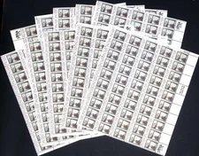 BELOW FACE! #1433 JOHN SLOAN.  WHSLE LOT of (10) MINT SHEETS. F-VF NH. BCV $115