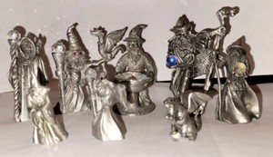 Grand Wizard collection of 7 Spoontiques  Grand Wizard with crystals.