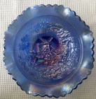 vintage Carnival Glass Windmill 8” BOWL, L.E. Smith, marked SGC