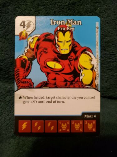 Carta promozionale Marvel Comics Iron Man Pro-Reg Dice Masters NO DIE WizKids  - Foto 1 di 1