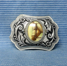 Classic Western Horse Head Belt Buckle Cowboy Cowgirl Rancher Vtg 80s  .GTA591