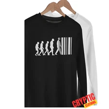 Human Barcode Evolution T SHIRT  Anarchy Anti-Capitalist Anarchy Obey 1984 TEE