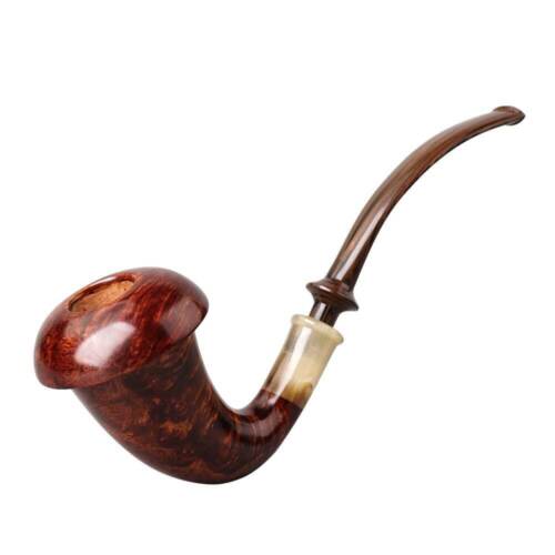 Classica Sherlock Holmes Calabash Pipa Fatta a Mano Briar Legno Tabacco Pipa Fumante - Foto 1 di 6