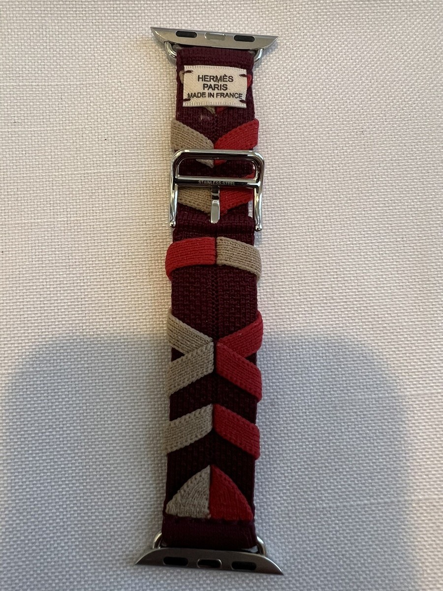 Apple Watch Hermès - 41mm Rouge H Bridon Single Tour | eBay