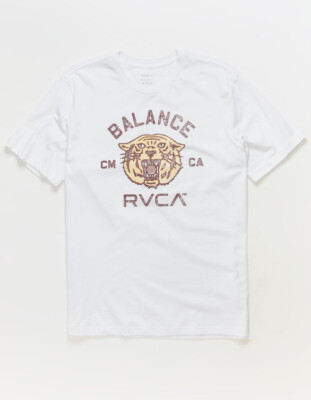 RVCA Men's S/S T-Shirt SQUADRON - White - Small - NWT - LAST ONE LEFT