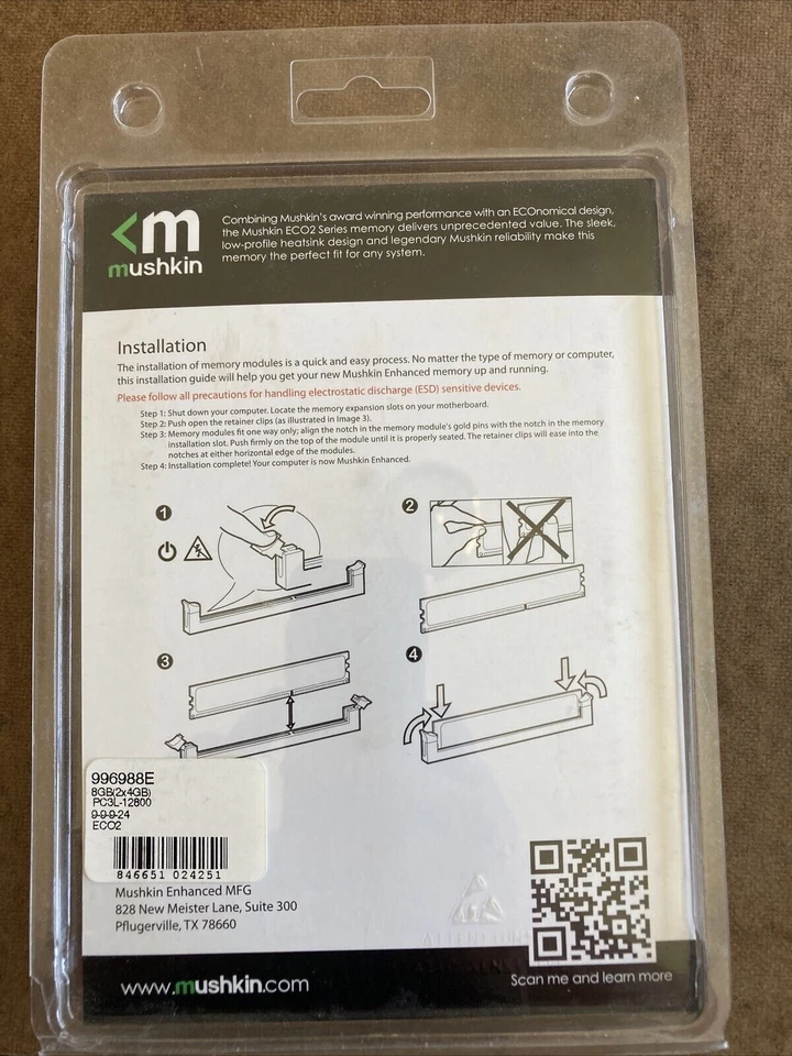Mushkin ddr3 8GB RAM (4GB x 2) - Image 2 of 2