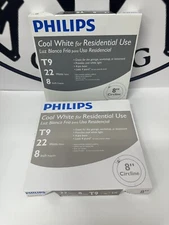 2x 391169 Philips FC8T9/COOL WHITE PLUS 22W Circular Fluorescent Lamp - F/SHIP!