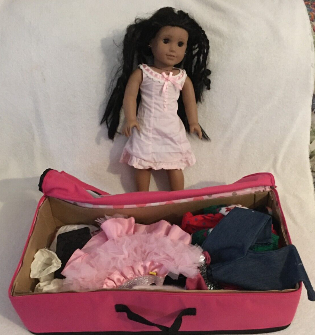 American Girl Doll 2014 Dark Skinned Black Hair With Extra C