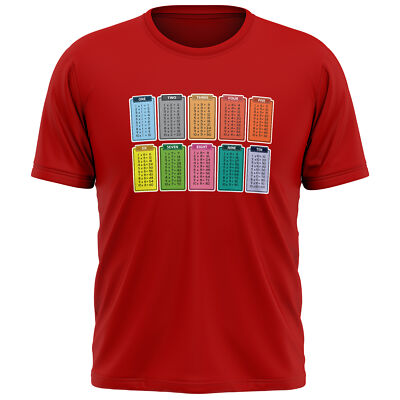 Zeiten Tabellen Kinder T-Shirt Shirt Schule Mathe Tag Multiplikation Lernen