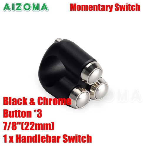 Cafe Racer Motorcycle 2/ 3/ 4 Button Momentary Switch For 1″ or 7/8″ Handlebars - Picture 17 of 41