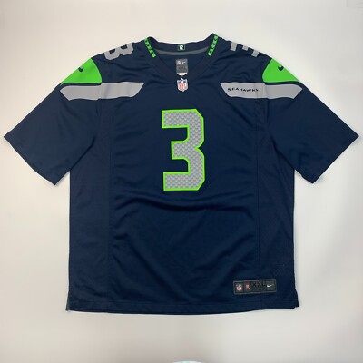 Nike Seattle Seahawks Russell Wilson Jersey Mens 2XL XXL Football