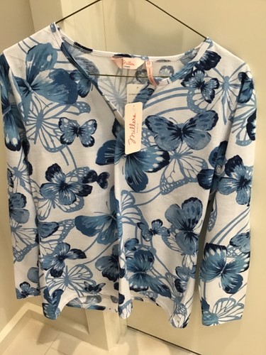 Women’s Millers White Blue Long Sleeve T-shirt Top!, size 12 Brand New. - Picture 3 of 4