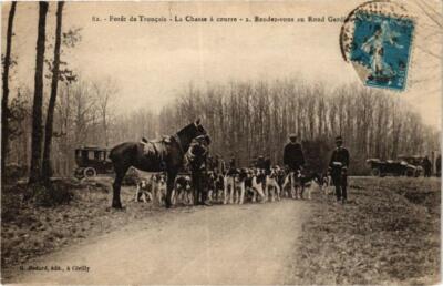 CPA Ancienne - Forêt De Compiègne - Chasse à Courre Équipage De Chézelles (Oise)