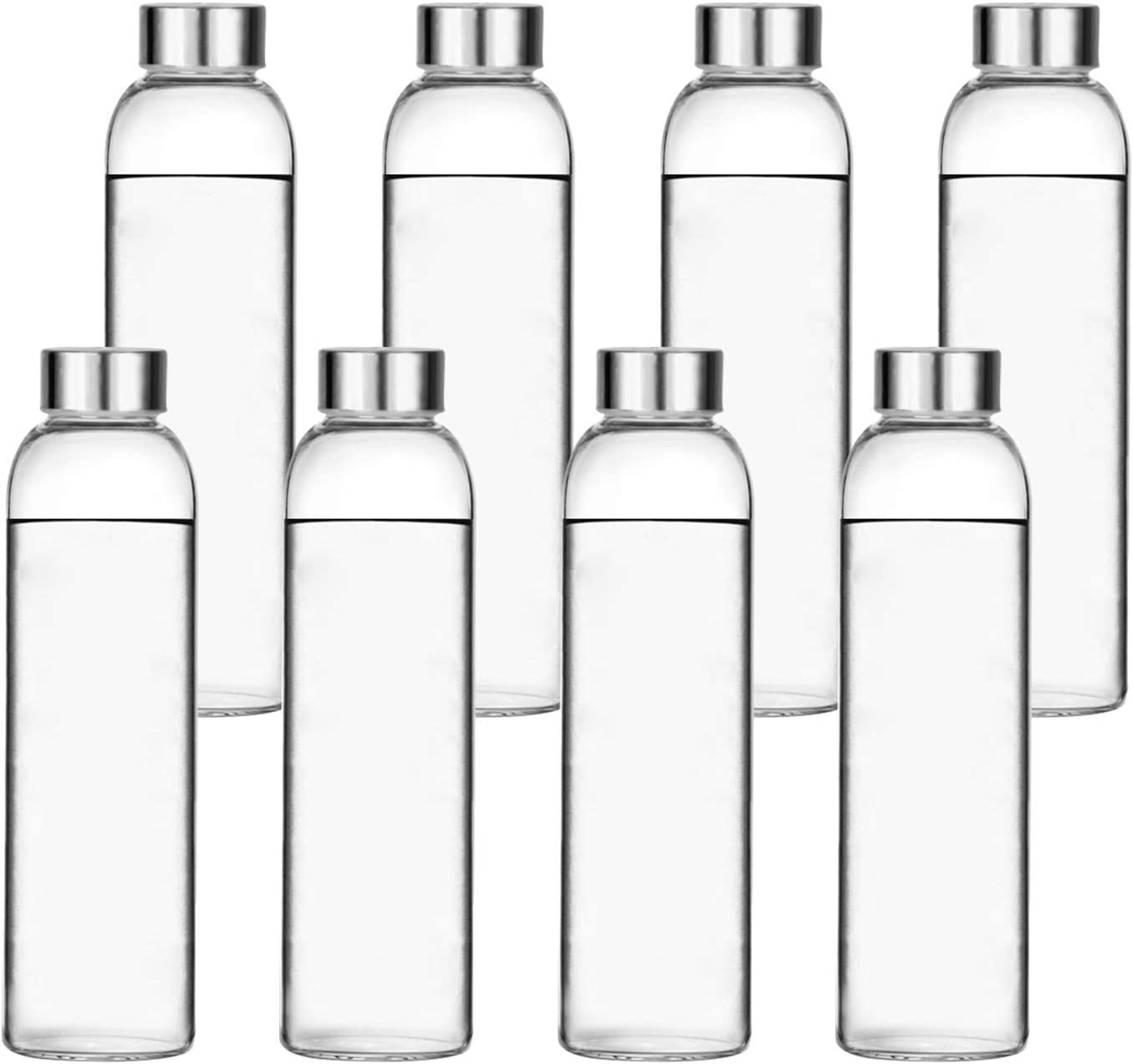 Leakproof Cap Reusable Juice 16 Oz 8 Pack