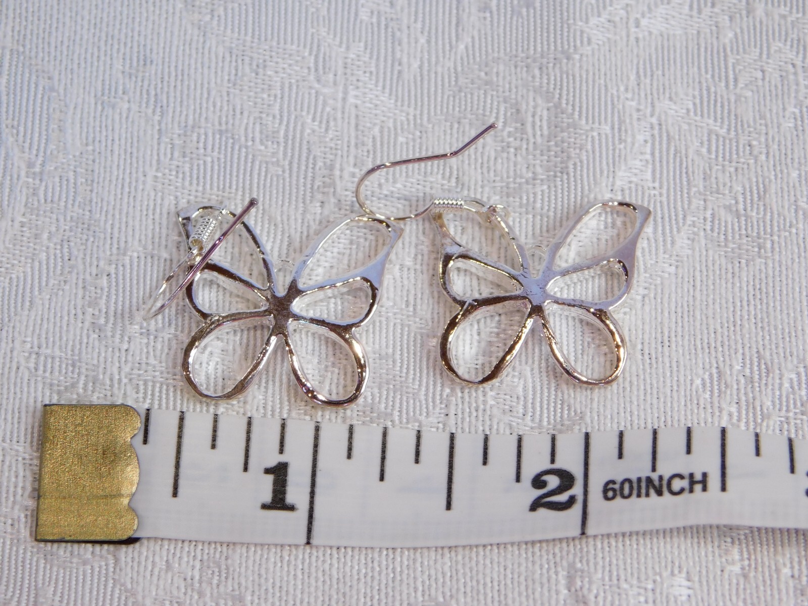 SOLID 925 SILVER BUTTERFLY DANGLE EARRINGS - image 9
