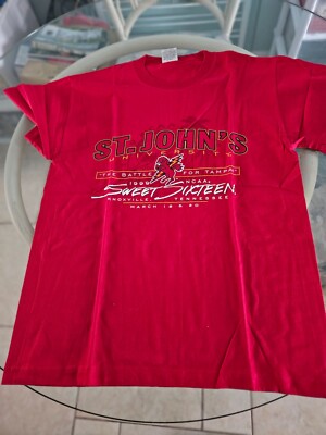 1999 St. John's sweet 16 NCAA Basketball Championship T-shirt with original tag