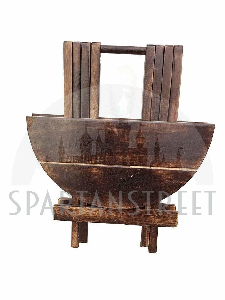 Wooden Folding Side Table/ Wooden Planter Side Table/ Wooden Small Wooden Gift - Image 3 of 4