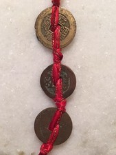 Authentic Feng Shui Coin Chains ~ THREE COIN STYLE