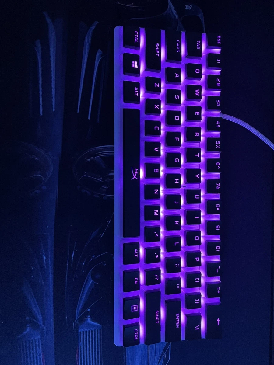 razer huntsman mini white (purple Switches) With Hyperx Pudding Keycaps