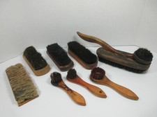 vintage mixed lot 7 shoe brushes and 1 polisher retro decor National Empire