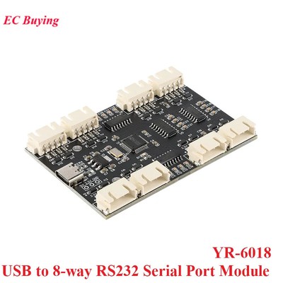USB to 8x RS232 TTL Serial Port Module CH348 Type C Multi UART HUB YR ...