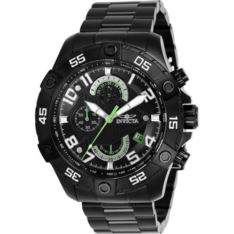 Invicta S1 Rally 26101 Men's Round Black & Green Analog Chronograph Date Watch