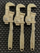 Vintage 1972 set of 3 Parker Bros Waterworks Game Replacements Metal Wrenches
