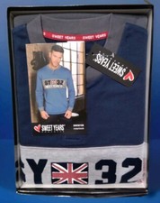 Men's Long Sleeve Cotton Sweatshirt Full Pajamas