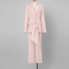 Women Prom Tuxedo Slim Fit Blazer Pants Outfits Business Office Party Suits