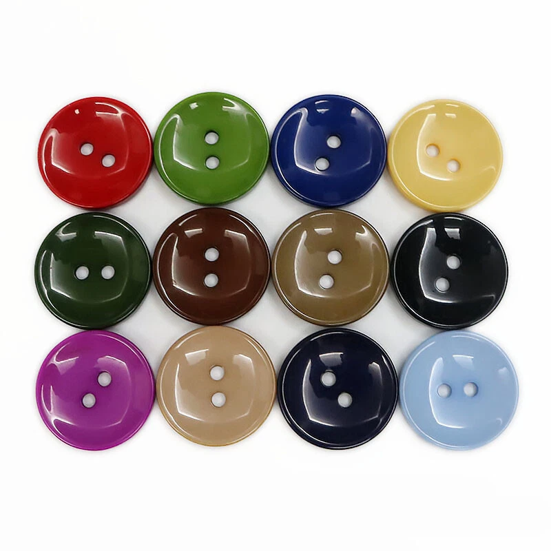 10x Colorful Sew Buttons 2-Hole Round Button for DIY Shirt Blazer Coat Set Multi - Image 2 of 4