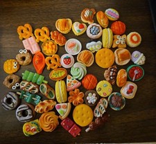 54 piece Tiny Dollhouse play food flat back