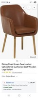 2x  BELIANI DINING CHAIR IN GOLDEN BROWN FAUX LEATHER - ITEM NO. 45150