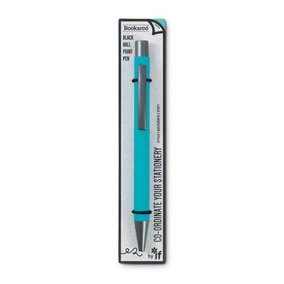IF Bookaroo Pen, soft touch, colour coated pen with black ink - TURQUOISE TURQUO