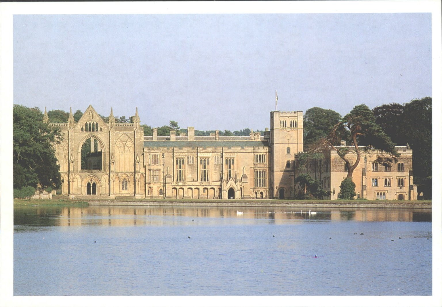 Newstead Abbey & Lake West View Postcard Nottinghamshire 2003 J Arthur Dixon