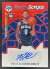 Panini Mosaic Rookie Scripts Red Wave Prizm Auto #RS-NAW Nickeil Alexander-Walk…