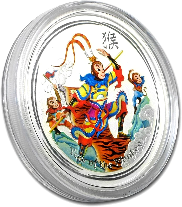 Moneda de plata 2016 Perth Mint Monkey King 5 oz
