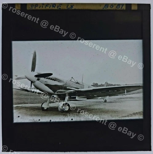WW2 Supermarine Spitfire introduced 1942 -  lantern Slide