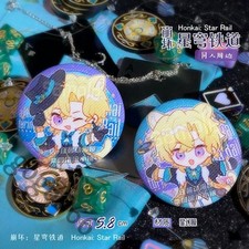 Original Emblem Honkai: Star Rail Aventurine Badge Pin Brooch Button Gift New