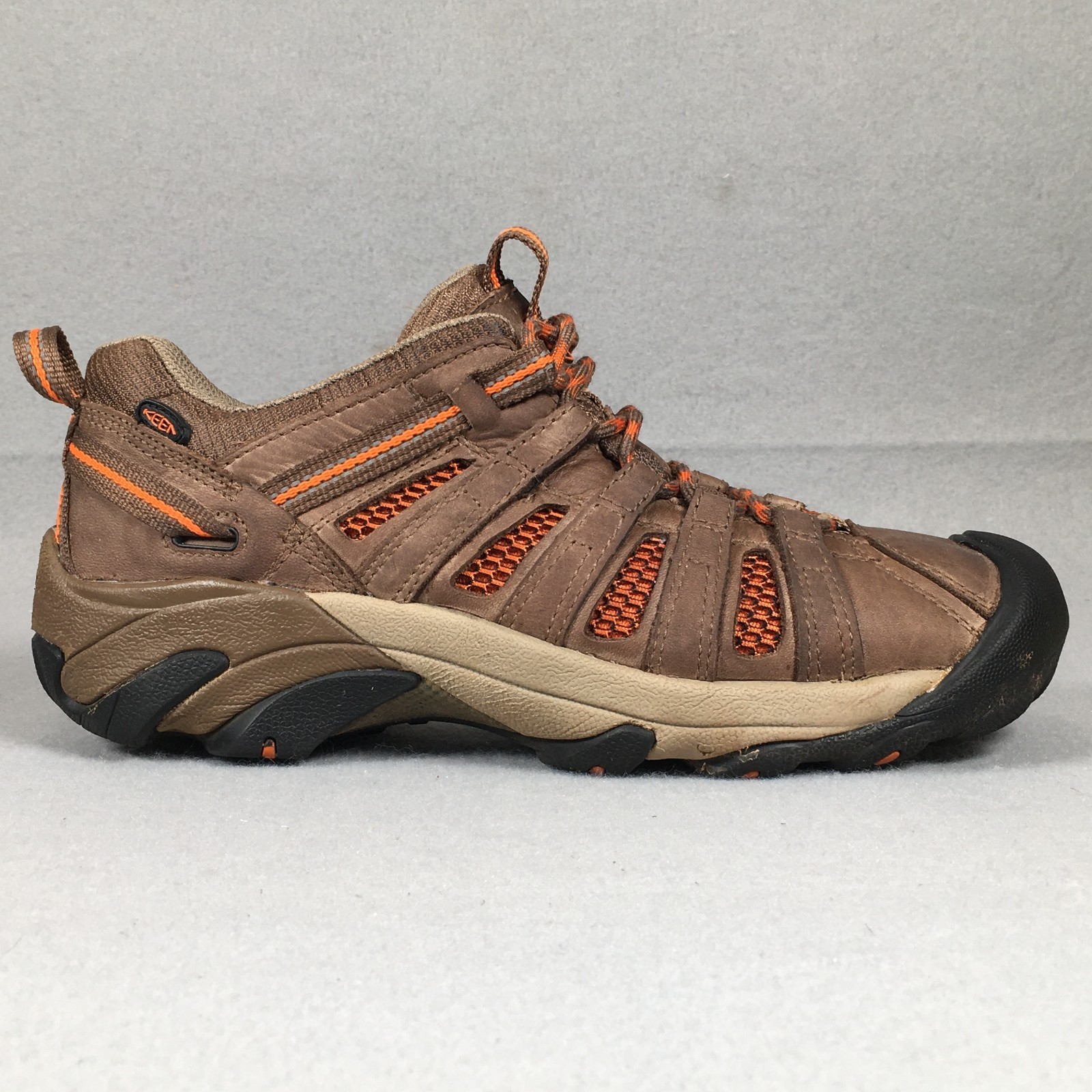 Scarpe da trekking KEEN Voyageur donna 9 5 marrone arancione pelle maglia ibride basse trail