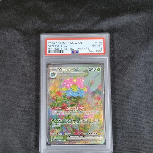 Pokémon TCG Venusaur EX Holo Card Scarlet & Violet 151 198/165 PSA 8 Read Desc.