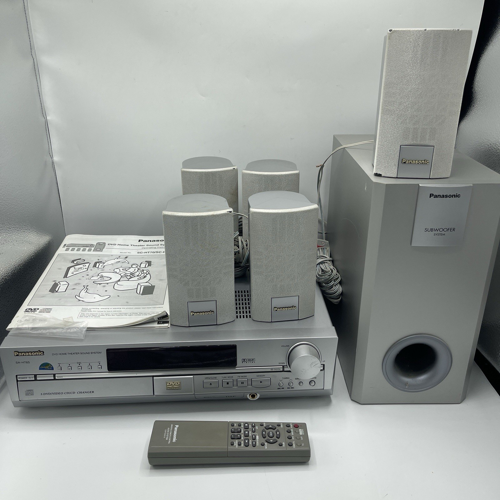 Panasonic SA-HT65 DVD CD Home Theater Sound System Complete Working VGC!!