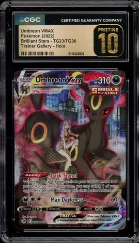 Pokemon Umbreon VMAX Brilliant Stars Trainer Gallery FA #TG23 CGC 10 Pristine