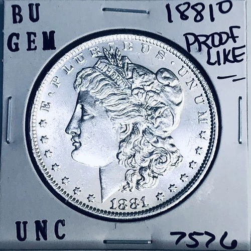 1881 O BU GEM MORGAN SILVER DOLLAR UNC MS+++ U.S. MINT RARE COIN 7576