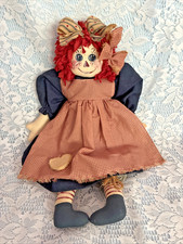 16 1/2  Vintage-style Raggedy Ann Doll Handmade Primitive, Artist Made OOAK