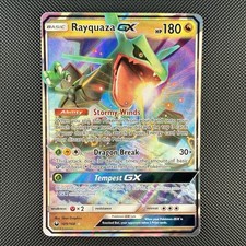Carta Pokemon TCG Rayquaza GX 109/168 Tempesta Celeste Ultra Rara Holo Full Art