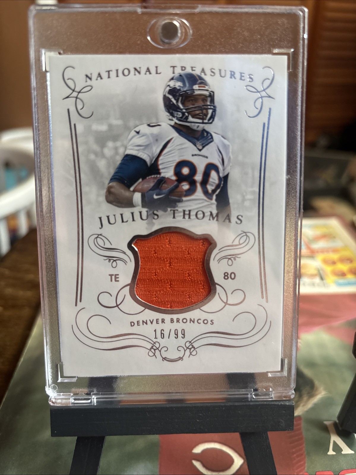 Julius Thomas 2014 Panini National Treasures - Materials #M-JTH /99 (MEM)