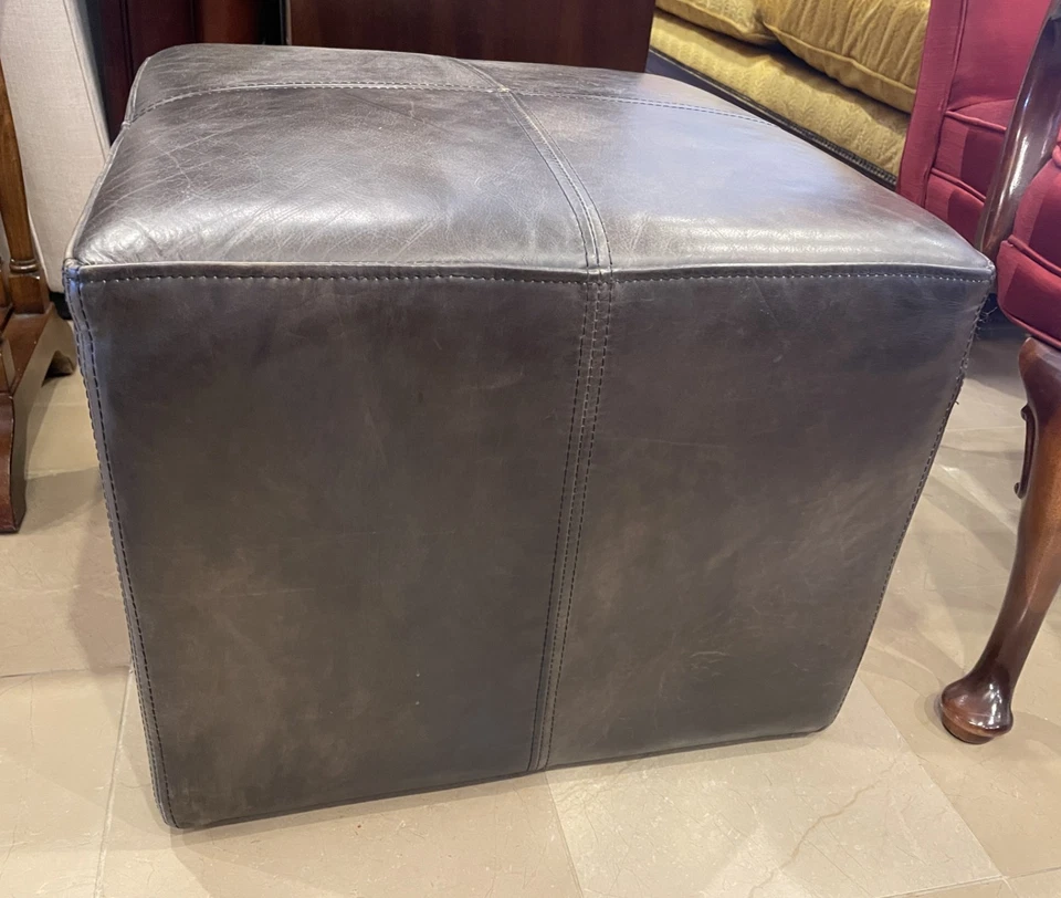 Restoration Hardware Rex Ottoman - Image 3 of 4