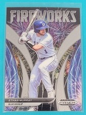 2021 Panini Prizm Draft Picks Fireworks #F-EM Ethan Murray Duke BASEBALL Card U3